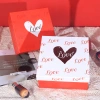 Qixi Valentine's Day gift box, square red gift box, wedding souvenir gift box, top and bottom cover, empty box, manufacturer's batch (to be negotiated) Application Scenario